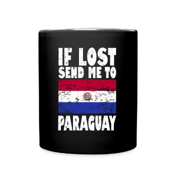 Paraguay Flagge Spruch - Tasse einfarbig - Schwarz - Vorne
