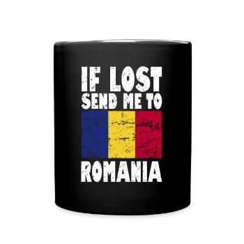Romania Flag Slogan - Full Colour Mug - black - Front