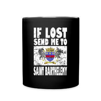 Saint Barthélemy Flag Saying - Full Colour Mug - black - Front