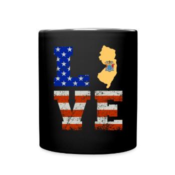 Dear New Jersey Gift - Full Colour Mug - black - Front