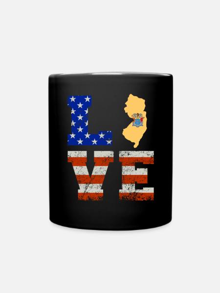 Liebe New Jersey Geschenk - Tasse einfarbig - Schwarz