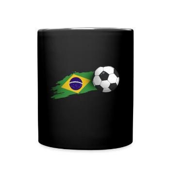 Cadeau de football au Brésil - Mug uni - noir - Devant
