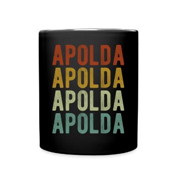 Apolda Stadt Retro Vintage - Tasse einfarbig - Schwarz - Vorne