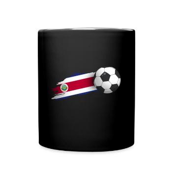 Costa Rica Football Gift - Full Colour Mug - black - Front