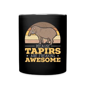 Weil Tapire verdammt tolle Tapirliebhaber sind - Tasse einfarbig - Schwarz - Vorne