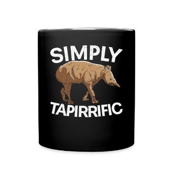 Einfach Tapirrific Wildlife Animal Zookeeper Tapir - Tasse einfarbig - Schwarz - Vorne