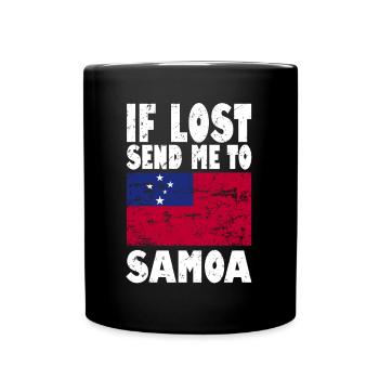 Samoa Flagge Spruch - Tasse einfarbig - Schwarz - Vorne