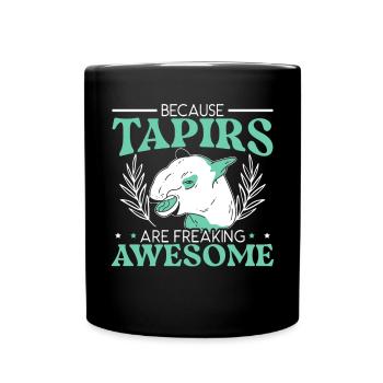 Weil Tapire verdammt tolle Tapirliebhaber sind - Tasse einfarbig - Schwarz - Vorne