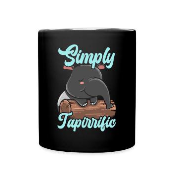 Einfach Tapirrific Wildlife Animal Zookeeper Tapir - Tasse einfarbig - Schwarz - Vorne