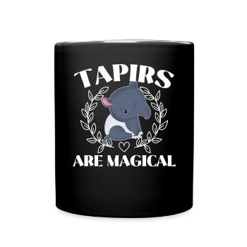 Tapire sind magische Wildtiere Zookeeper Tapir - Tasse einfarbig - Schwarz - Vorne