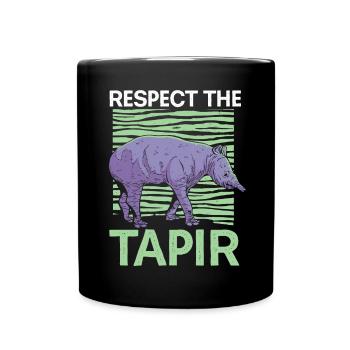 Respektieren Sie den Tapir Wildlife Animal Zookeeper Tapir - Tasse einfarbig - Schwarz - Vorne
