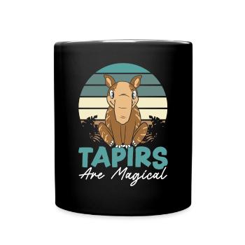 Tapire sind magische Wildtiere Zookeeper Tapir - Tasse einfarbig - Schwarz - Vorne