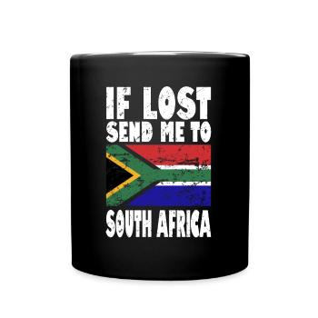 Drapeau de l’Afrique du Sud - Mug uni - noir - Devant