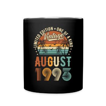 Édition limitée Août 1993 Cadeau d’anniversaire - Mug uni - noir - Devant