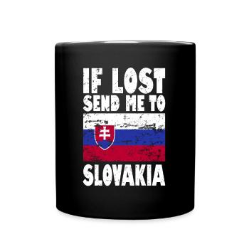 Slowakei Flagge Spruch - Tasse einfarbig - Schwarz - Vorne