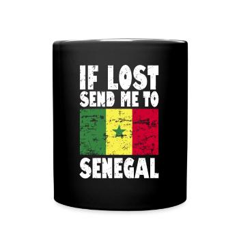 Senegal Flag Saying - Full Colour Mug - black - Front