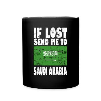 Slogan du drapeau de l’Arabie saoudite - Mug uni - noir - Devant