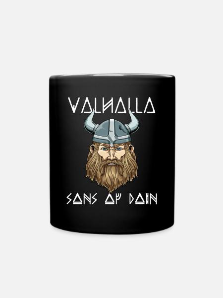 Sons Of Odin - Walhalla Wikinger-Krieger - Tasse einfarbig - Schwarz