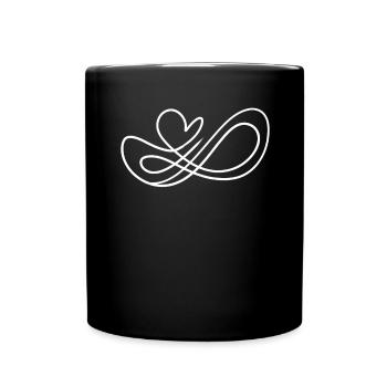 Infinite Heart Love - Full Colour Mug - black - Front