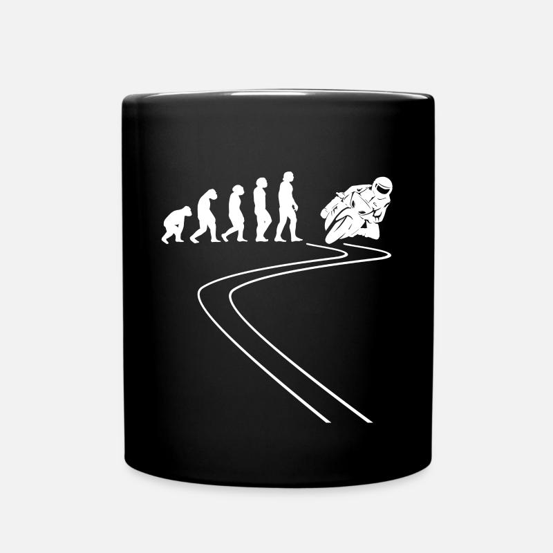 Motocycliste Moto Cyclomoteur Evolution Moto - Mug uni - noir