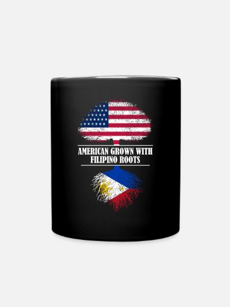 American grown with filipino roots Philippines - Tasse einfarbig - Schwarz