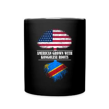 American grown with kongolese roots Congo - Tasse einfarbig - Schwarz - Vorne