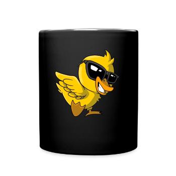 Funny Sunglasses Duck - Full Colour Mug - black - Front