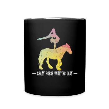 Voltigieren Crazy Horse Vaulting Lady - Mug uni - noir - Devant