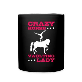 Voltigieren Crazy Horse Vaulting Lady - Mug uni - noir - Devant
