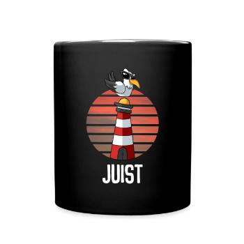 Nordseeinsel Juist - Tasse einfarbig - Schwarz - Vorne