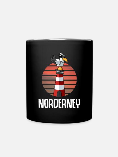 Nordseeinsel Norderney - Tasse einfarbig - Schwarz
