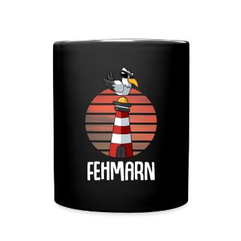 Ostseeinsel Fehmarn - Tasse einfarbig - Schwarz - Vorne