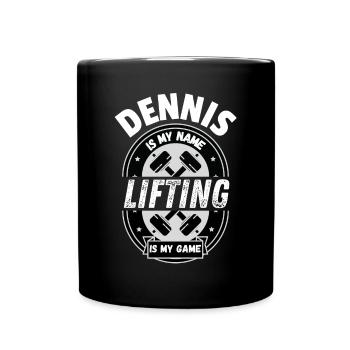 Personalized men's gym shirt design - Full Colour Mug - black - Front