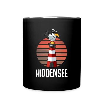 Ostseeinsel Hiddensee - Tasse einfarbig - Schwarz - Vorne
