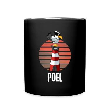 Ostseeinsel Poel - Tasse einfarbig - Schwarz - Vorne