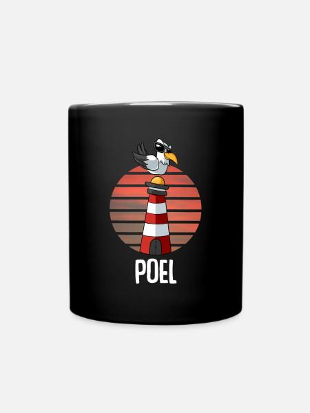 Ostseeinsel Poel - Tasse einfarbig - Schwarz