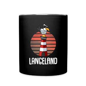 Ostseeinsel Langeland - Tasse einfarbig - Schwarz - Vorne
