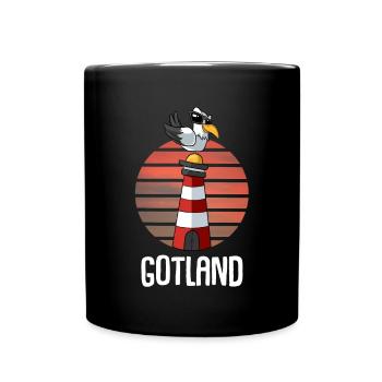 Ostseeinsel Gotland - Tasse einfarbig - Schwarz - Vorne