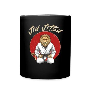 Jiu Jitsu Lion - Brasilianisches Jiu Jitsu und - Tasse einfarbig - Schwarz - Vorne