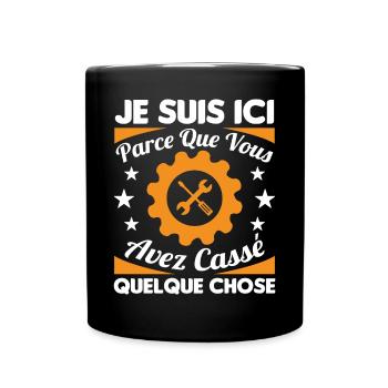 Humour Mécanicien Mécano Mécanique Auto Garagiste - Mug uni - noir - Devant