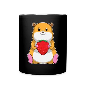 Hamster Fraise - Mug uni - noir - Devant