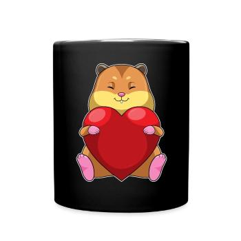 Cœur de hamster - Mug uni - noir - Devant