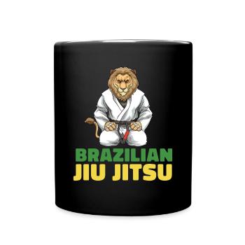 Brasilianisches Jiu Jitsu und Grappling - Jiu - Tasse einfarbig - Schwarz - Vorne