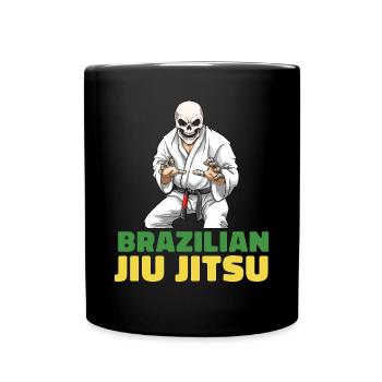 BJJ Skeleton - Brasilianisches Jiu Jitsu und - Tasse einfarbig - Schwarz - Vorne