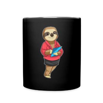 Sloth Secretary Document Office - Full Colour Mug - black - Front