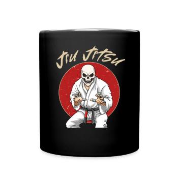 Brazilian Jiu Jitsu und Grappling - BJJ Skeleton - - Tasse einfarbig - Schwarz - Vorne