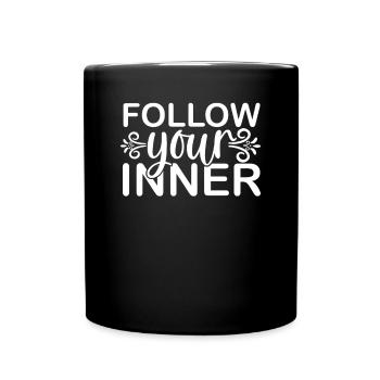 Follow your inner unicorn - Full Colour Mug - black - Front