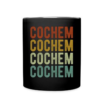 Cochem Stadt Retro Vintage - Tasse einfarbig - Schwarz - Vorne
