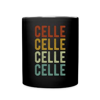Celle Stadt Retro Vintage - Tasse einfarbig - Schwarz - Vorne