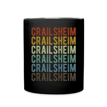 Crailsheim Stadt Retro Vintage - Tasse einfarbig - Schwarz - Vorne